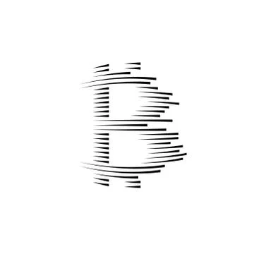 Bitcoin coin with fast speed motion lines Stock Illustration