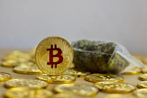 Bitcoin coin gold concept Stock Photos