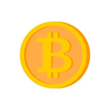 Bitcoin coin isolated. Cryptocurrency on white background. Vector illustratio 스톡 일러스트