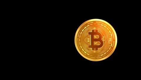 Bitcoin coin isolated with a simple background Illustrazione stock