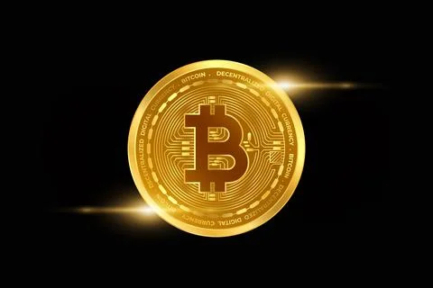 Bitcoin coin isolated with a simple background Illustrazione stock
