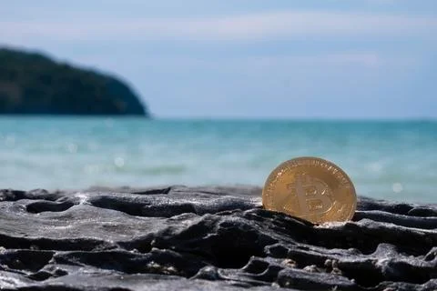 Bitcoin coin 스톡 사진