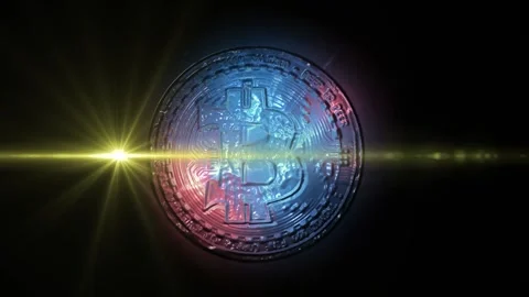 Bitcoin coin spinning in place Stock Footage 276611466