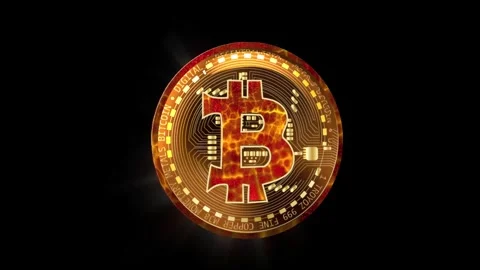 Bitcoin coin spinning in place Stock Footage 276680888