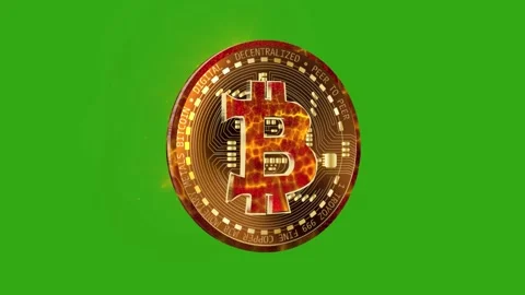 Bitcoin coin spinning in place Stock Footage 276681206