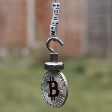 Bitcoin coin wallet Stock Photos