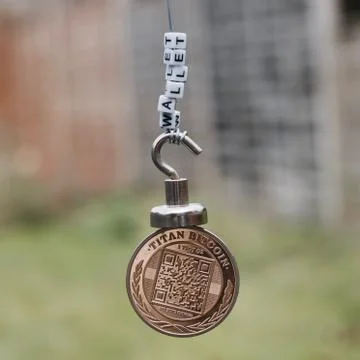 Bitcoin coin wallet Stock Photos