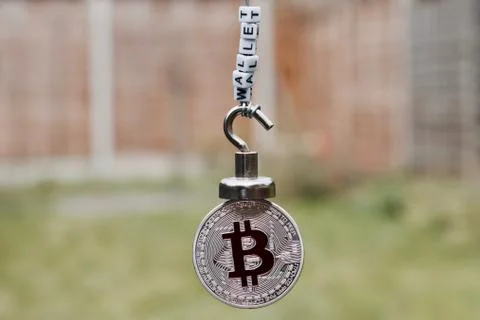 Bitcoin coin wallet Stock Photos