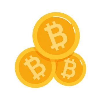 Bitcoin coins. Blockchain technologies, bitcoins, altcoins, finance, digital Stock Illustration