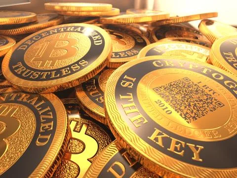 Bitcoin coins Illustrazione stock