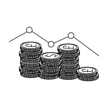 Bitcoin coins isolated icon vector illustrator イラスト素材