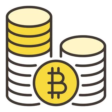 Bitcoin Coins vector Crypto Coin colored icon or logo element Illustration