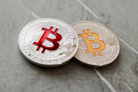 Bitcoin colorful concept Foto stock