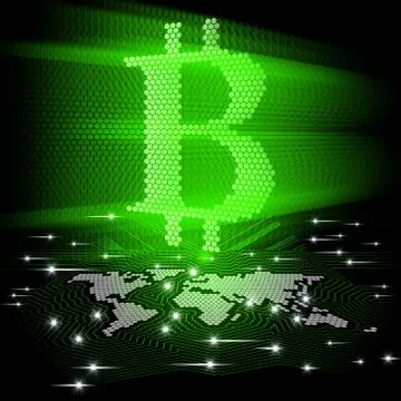 Bitcoin Concept Stock Illustration