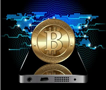 Bitcoin Concept Stock Illustration