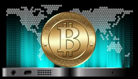 Bitcoin Concept Stock Illustration