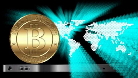 Bitcoin Concept Stock Illustration