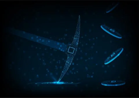 Bitcoin concept. Illustrazione stock