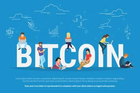 Bitcoin concept illustration Stock Illustration