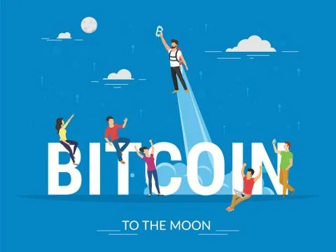 Bitcoin concept illustration Stock Illustration