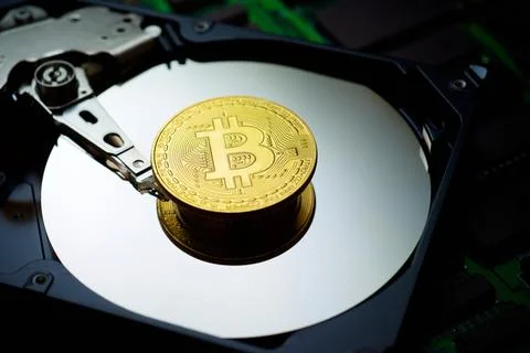 Bitcoin concept view Stock Photos