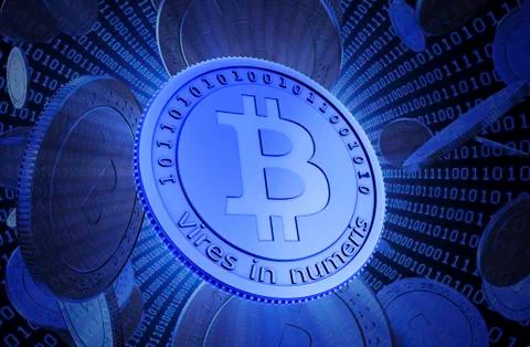 Bitcoin, conceptual artwork Stockillustratie