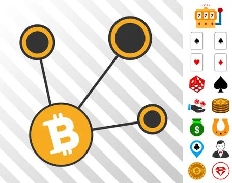 Bitcoin Connect Icon with Bonus 스톡 일러스트