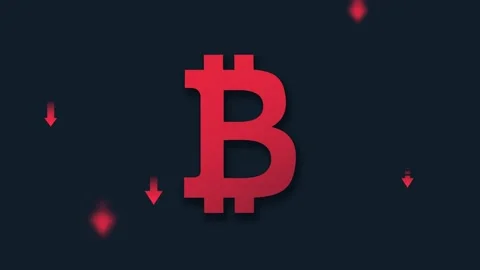 Bitcoin crash animated design Stock Footage 270327240