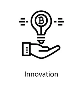 Bitcoin Creative Idea Illustrazione stock