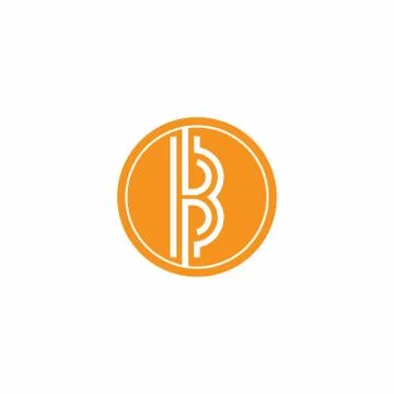 Bitcoin Creative Initial Letter B Business logo Design Template Vector Illust Stock Illustration