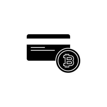 Bitcoin credit card icon. Element of Crypto currency icon for mobile concept and Stock Illustration