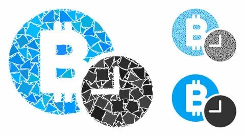 Bitcoin credit time Composition Icon of Unequal Elements Stockillustratie