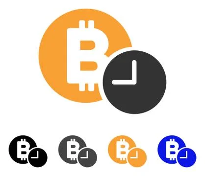 Bitcoin Credit Time Vector Icon Stock Illustration