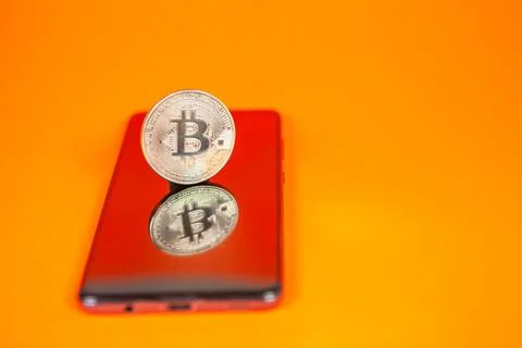 Bitcoin criptocurrency trading bussines Stock Photos