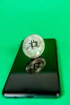 Bitcoin criptocurrency trading bussines Stock Photos