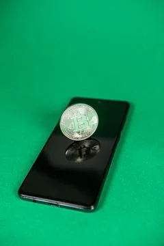 Bitcoin criptocurrency trading bussines Stock Photos