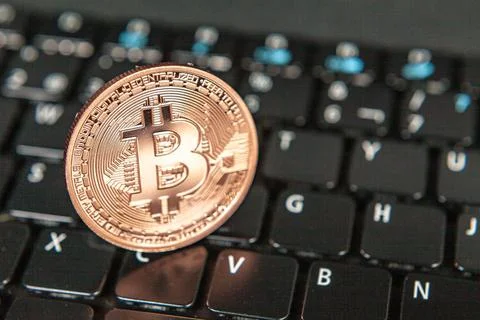 Bitcoin criptocurrency trading bussines Stock Photos