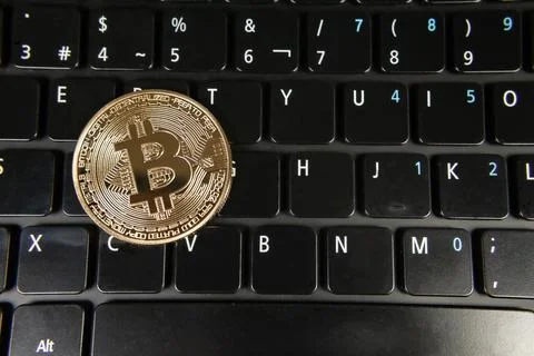 Bitcoin criptocurrency trading bussines Stock Photos