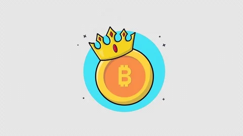 Bitcoin with Crown. Cryptocurrency Concept Animation Video - Transparent Stock Footage 283907796
