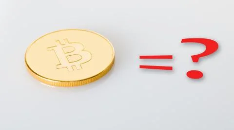 Bitcoin crypt money and question mark Stock Photos