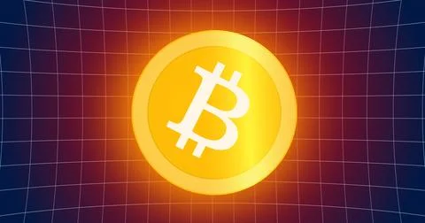 Bitcoin crypto coin currency technology blockchain development background. .. Stock Illustration