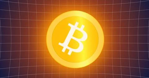 Bitcoin crypto coin currency technology blockchain development background. .. Stock Illustration