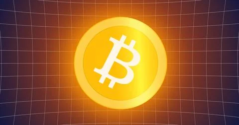 Bitcoin crypto coin currency technology blockchain development background. .. Stock Illustration