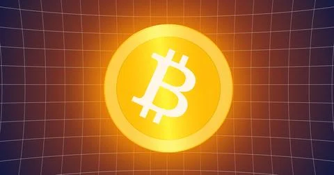 Bitcoin crypto coin currency technology blockchain development background. .. Stock Illustration