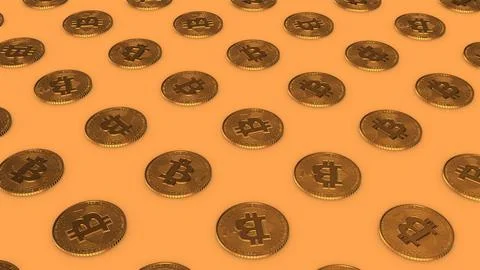 Bitcoin crypto currency abstract background Stock Illustration
