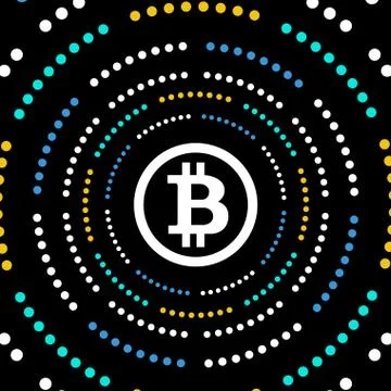 Bitcoin Crypto Currency Background Stock Illustration
