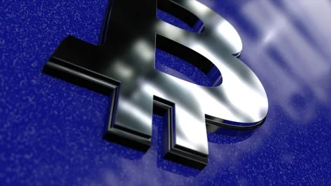 Bitcoin Crypto Currency Block Chains Concept 3D Animation. Abstract seamless Stock Footage 84873794