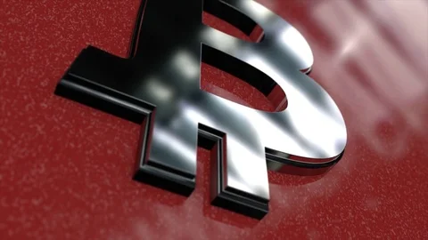 Bitcoin Crypto Currency Block Chains Concept 3D Animation. Abstract seamless Stock Footage 84919784