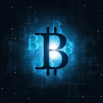 Bitcoin Crypto Currency Concept Background Stock Illustration
