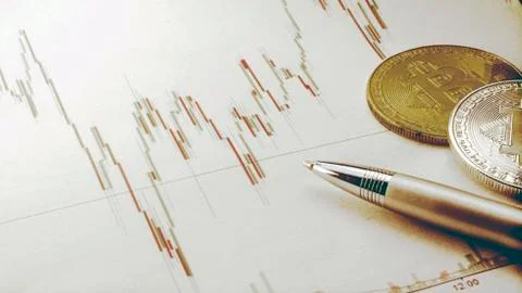 Bitcoin, Crypto currency cours Stock Illustration